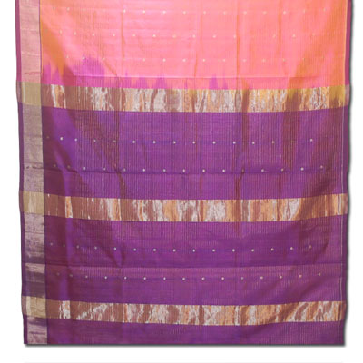 "Onion Pink color Venkatagiri cotton Silk Saree -HSNM-43 - Click here to View more details about this Product